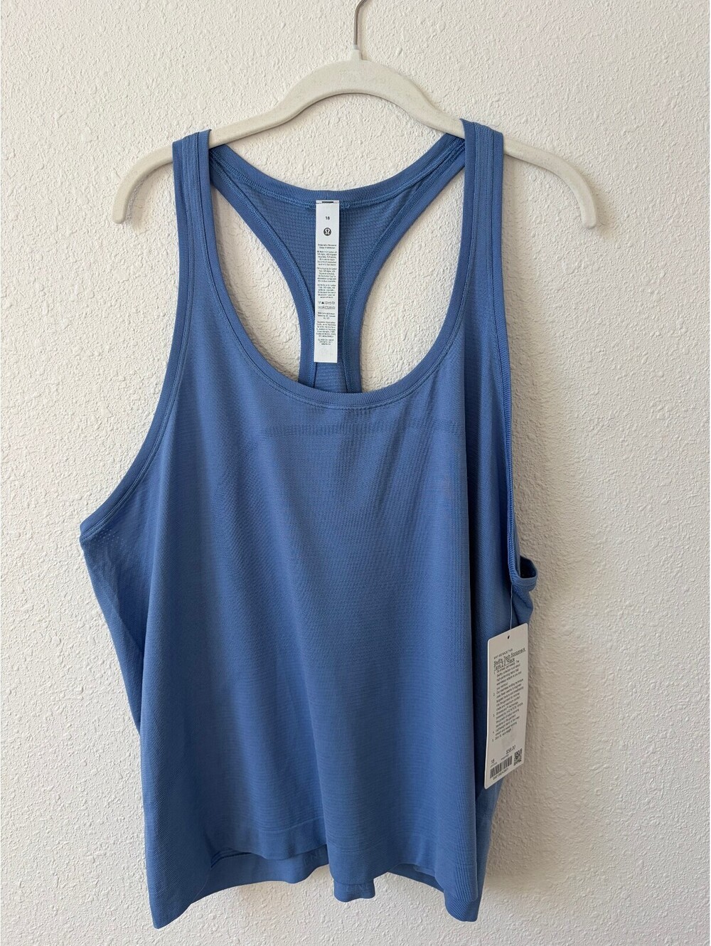 Lululemon Swiftly Tech Scoopneck Tank 2.0 Race Prep Blue Size 18 Run Yoga Sporty